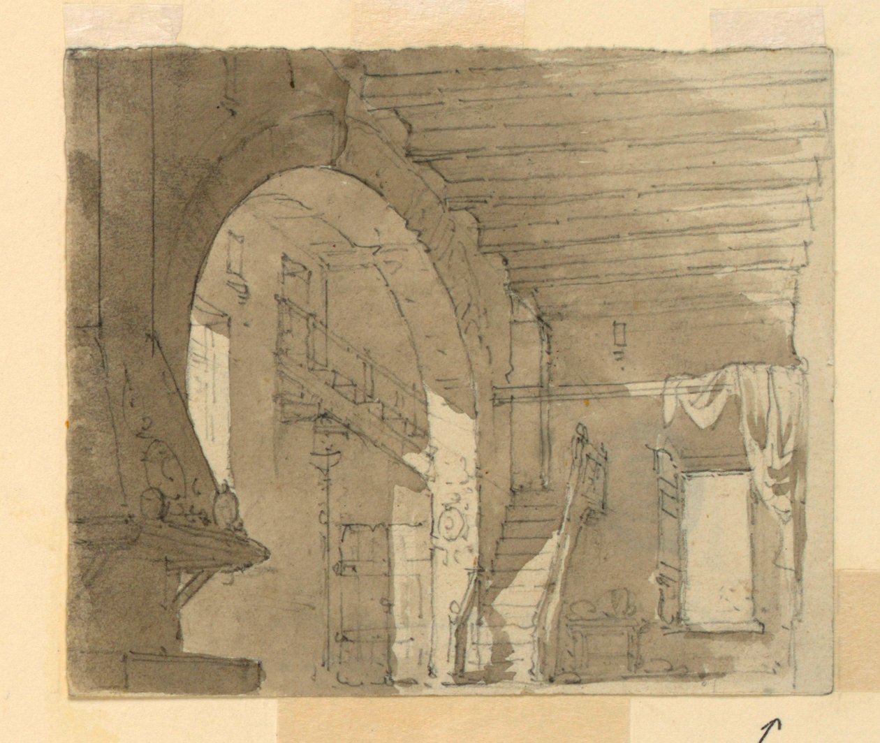 Scenedesign, interiør af køkken af Luigi Ricci