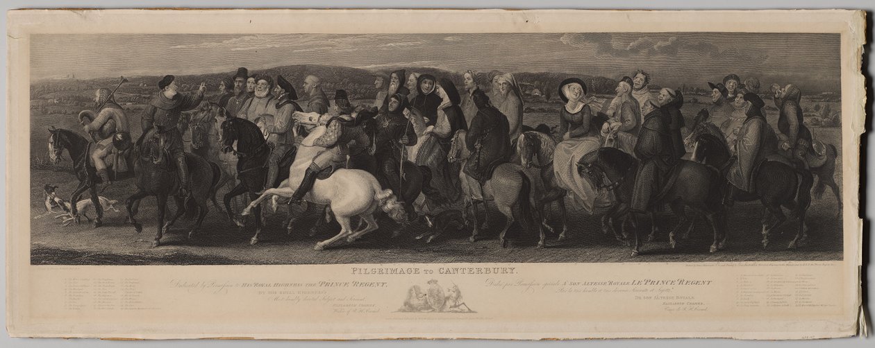 Pilgrimsrejse til Canterbury af Luigi Schiavonetti