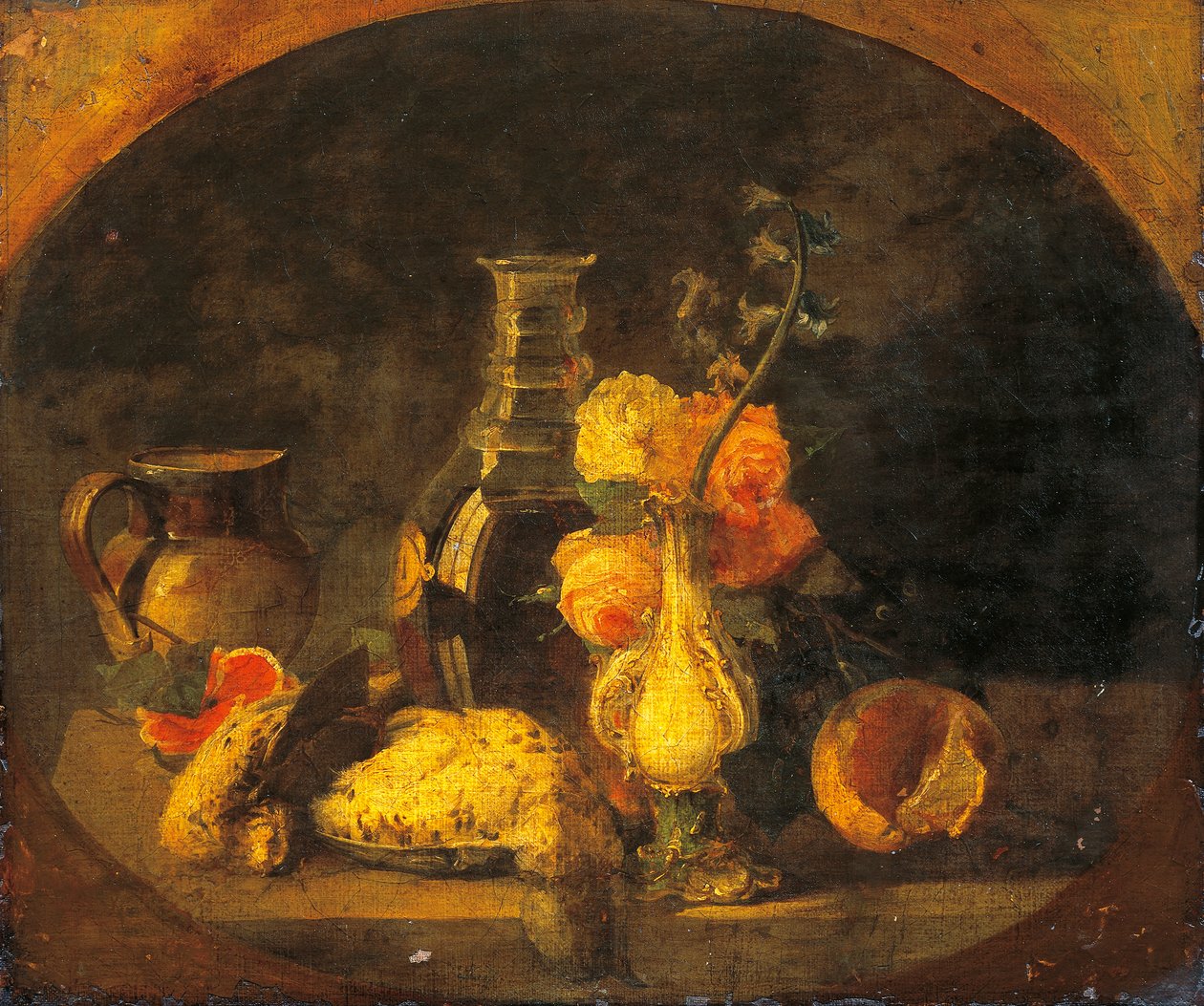 Stilleben, af Luigi Scrosati (1814-1869), olie på lærred, 43x50 cm af Luigi Scrosati