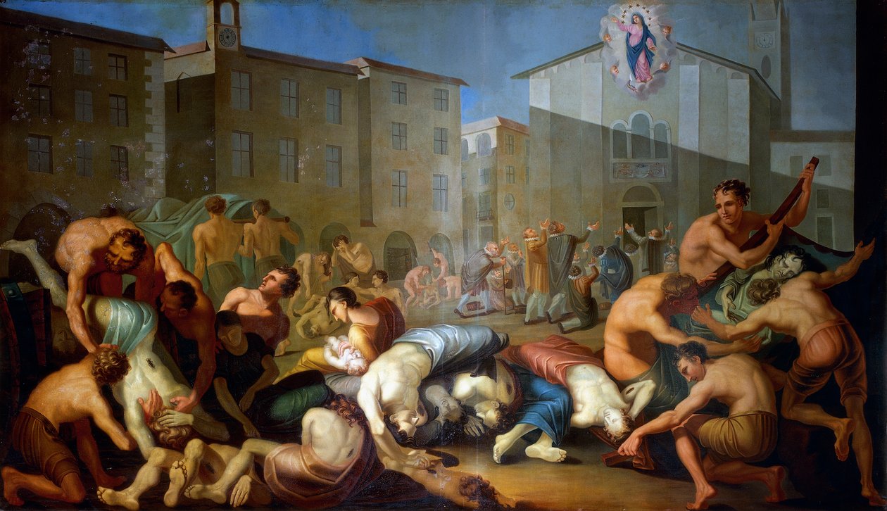 Pesten i 1630, freskomaleri af Luigi Vacca af Luigi Vacca