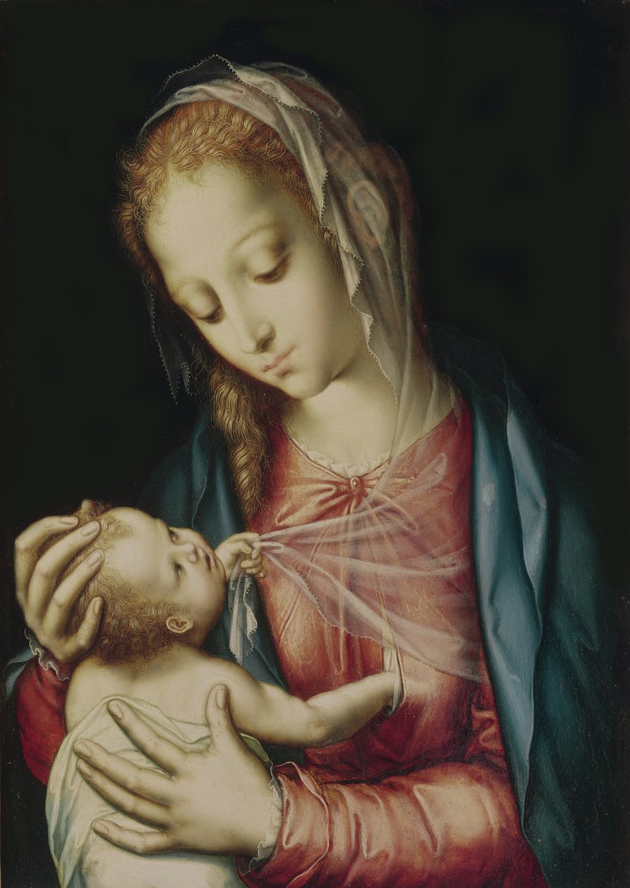 The Virgin and Child, ca. 1565-70 (olie på eg) af Luis de Morales
