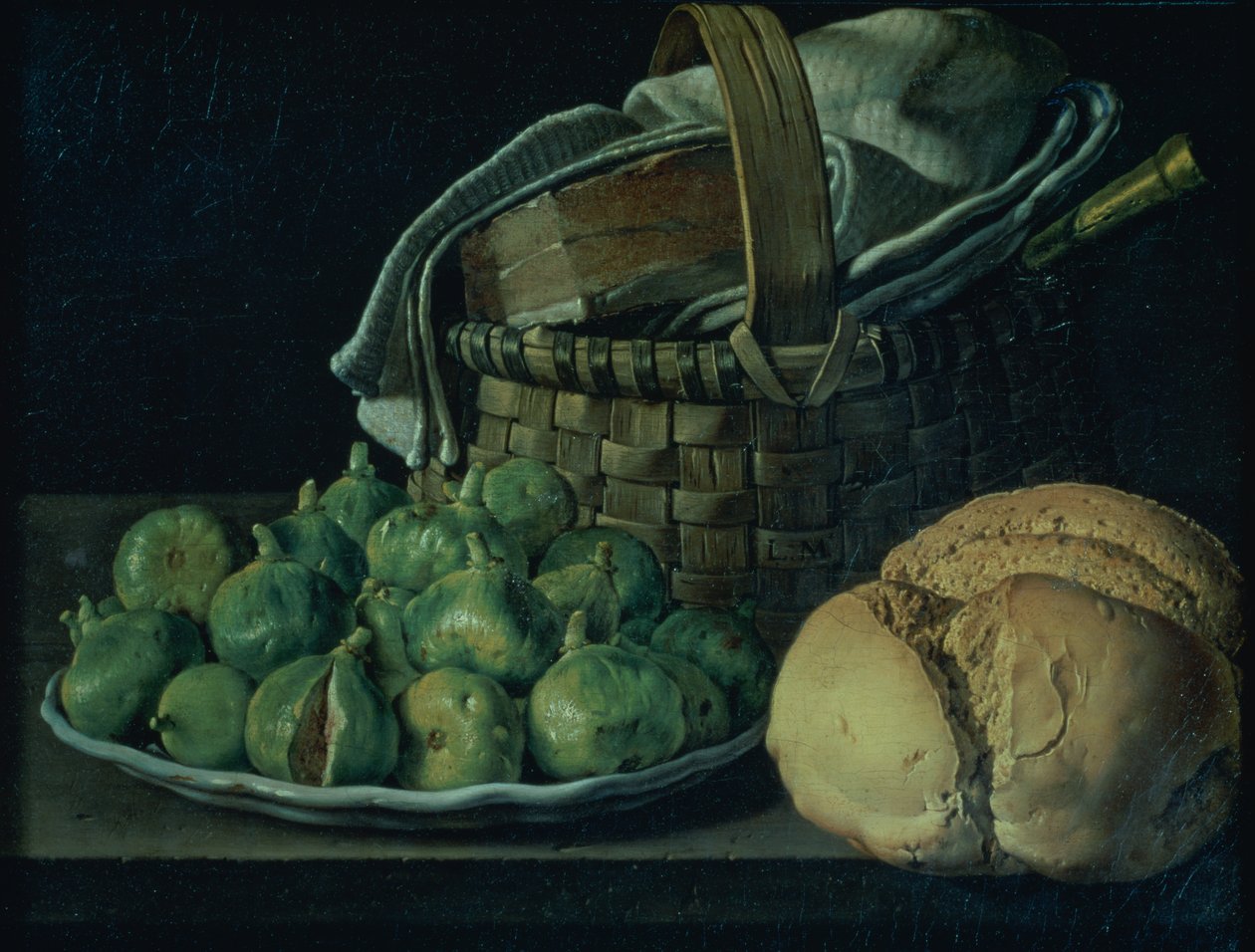 Stilleben med figner, 1746 af Luis Egidio Melendez