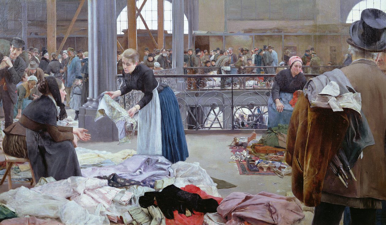 Le Carreau du Temple, Paris, 1890 af Luis Jimenez y Aranda