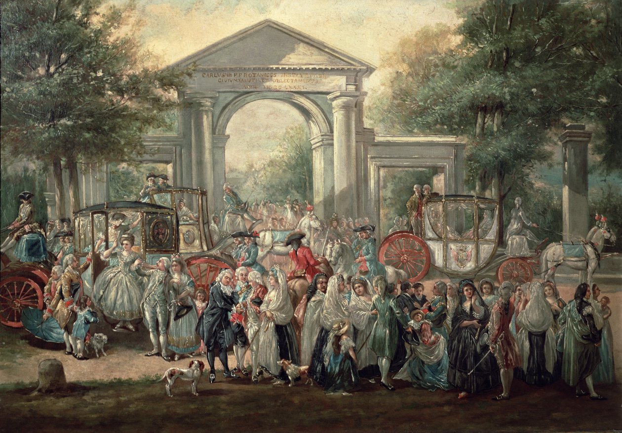 En fiesta i en botanisk have, 1775 af Luis Paret y Alcazar