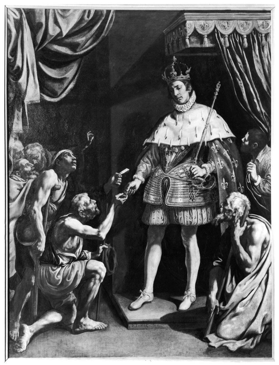 St. Louis (1214-70) Uddeler almisser, c.1615-20 af Luis Tristan de Escamilla