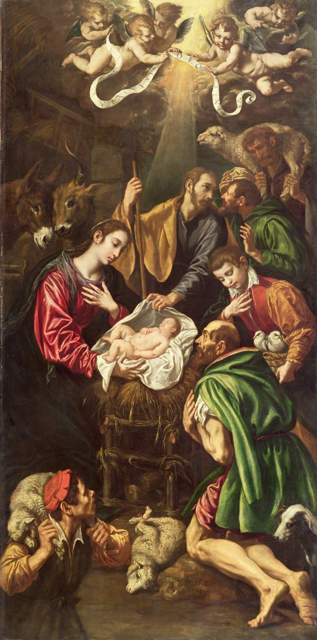 Hyrdernes tilbedelse, c.1620 af Luis Tristan de Escamilla