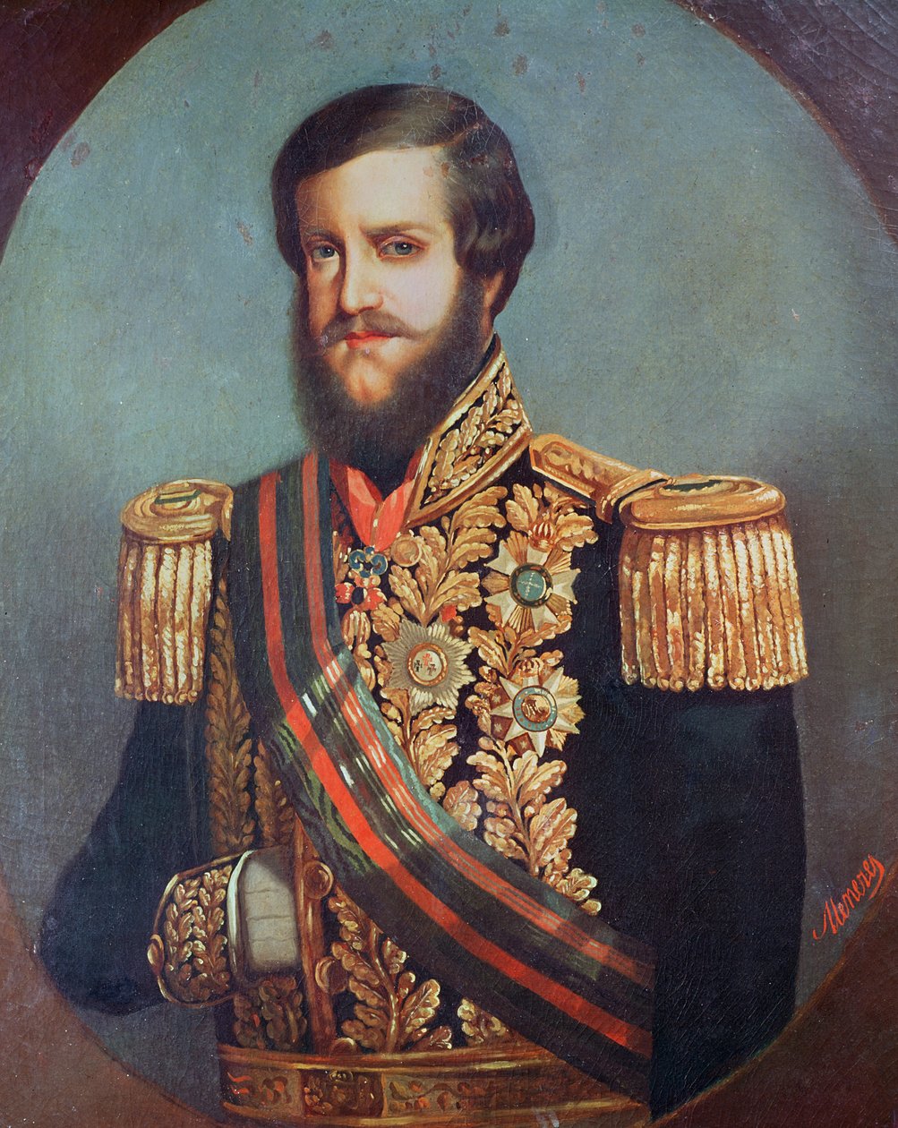 Pedro II (1825-91) kejser af Brasilien af Luis de Miranda Pereira Visconde de Menezes