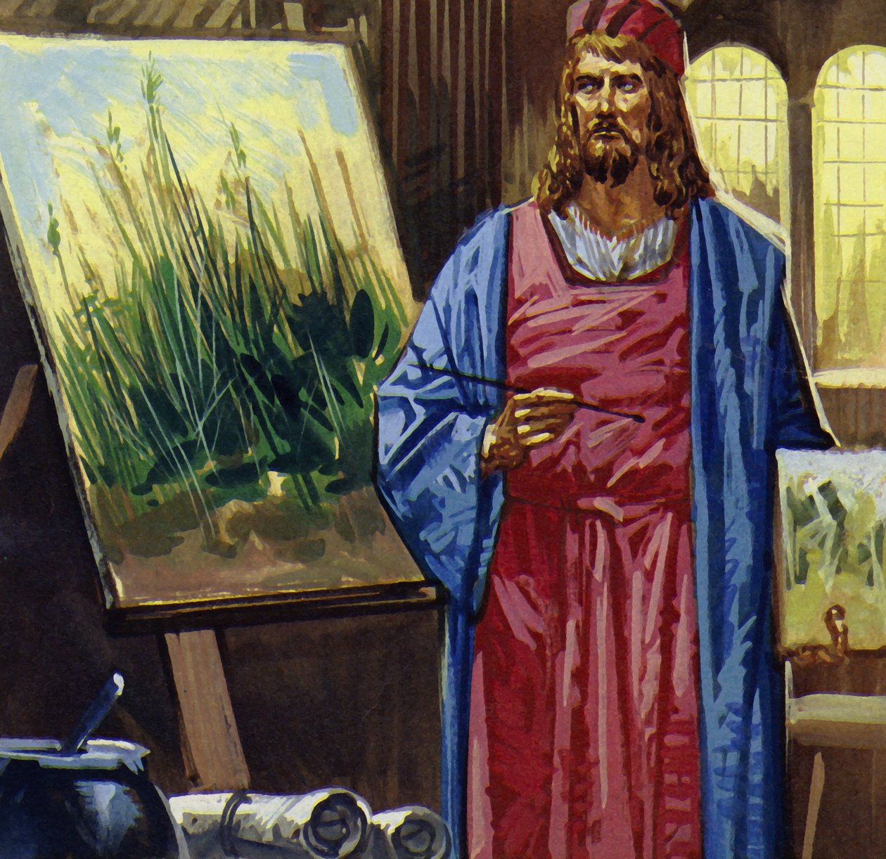 Durer rejste til Venedig og tilbragte meget af sin tid der med at male (farvelitografi) af Luis Arcas Brauner