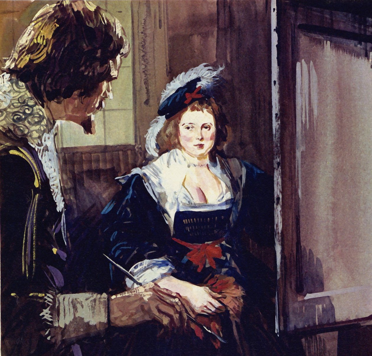 Rubens giftede sig med Helene Fourment, som optrådte i mange af hans malerier (farvelitografi) af Luis Arcas Brauner