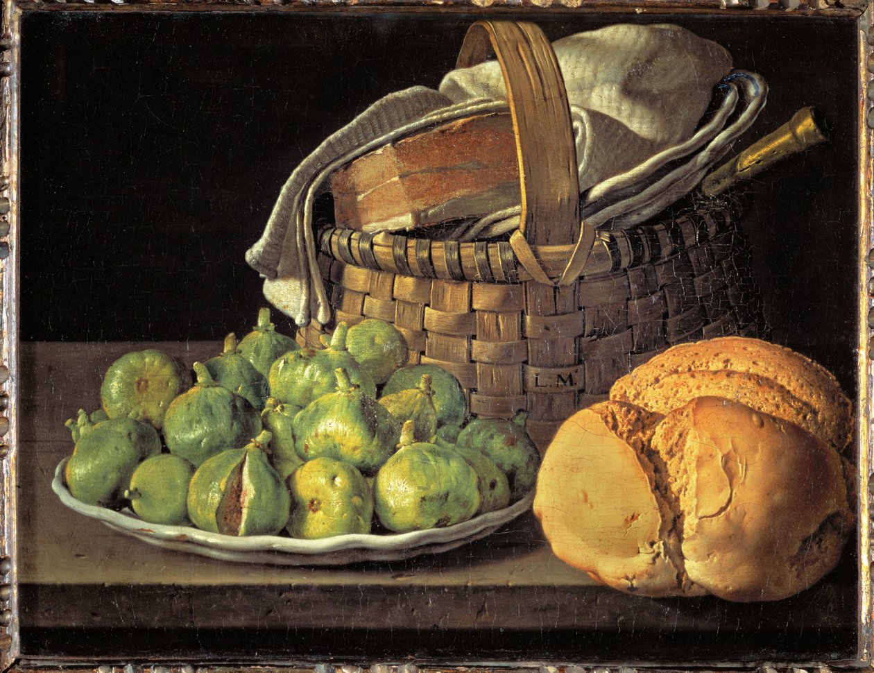 Nature morte aux figues - Stilleben med figner ... af Luis Menendez or Melendez