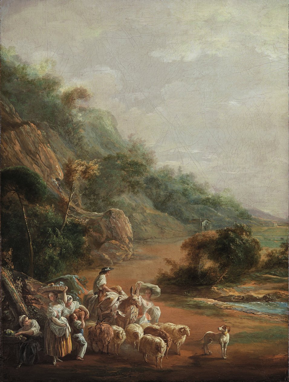 ""Scene med landsbyboere"" (Scene med landsbyboere) Maleri af Luis Paret y Alcazar (1746-1799) - 1786 - Olie på lærred - Størrelse 48x37,2 cm Museo de Bellas Artes de Bilbao af Luis Paret y Alcazar