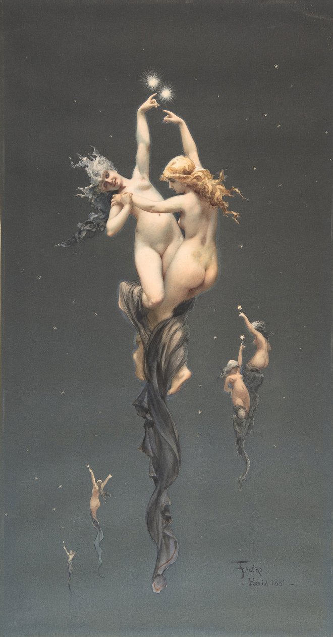 Tvillingstjerner, 1851-96. af Luis Riccardo Falero