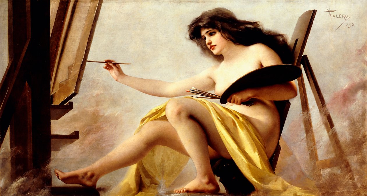 En allegori om maleri, 1892 af Luis Riccardo Falero