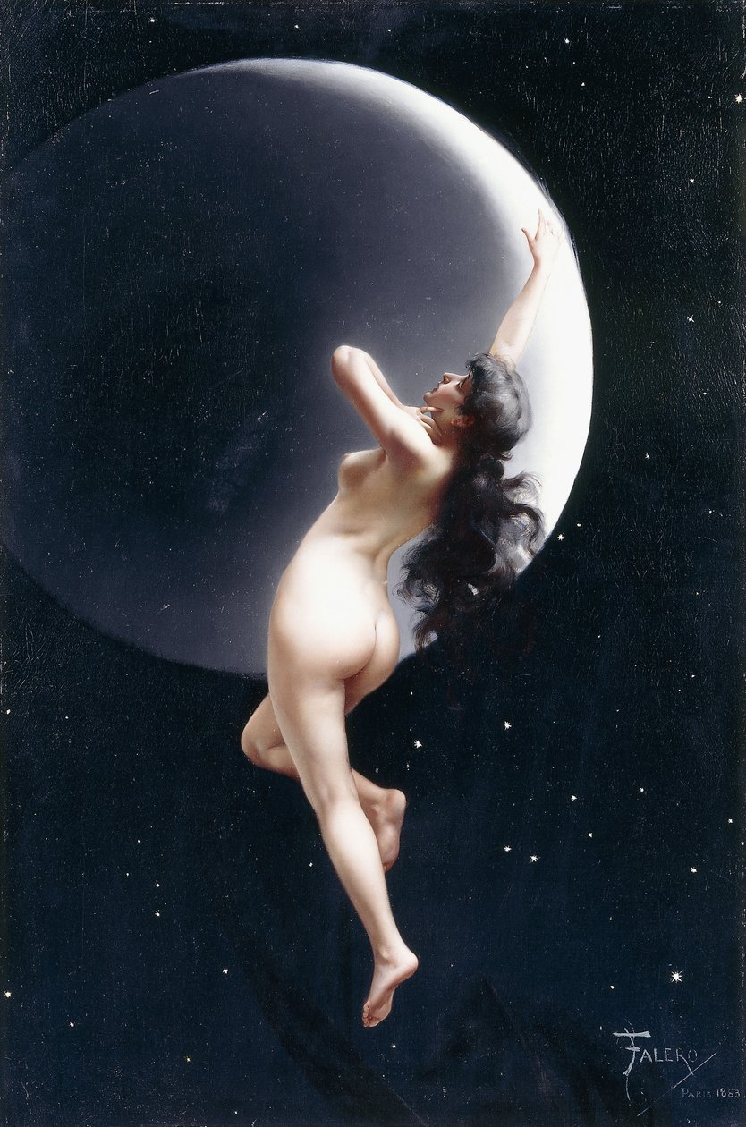 Månenymfen, 1883 af Luis Riccardo Falero