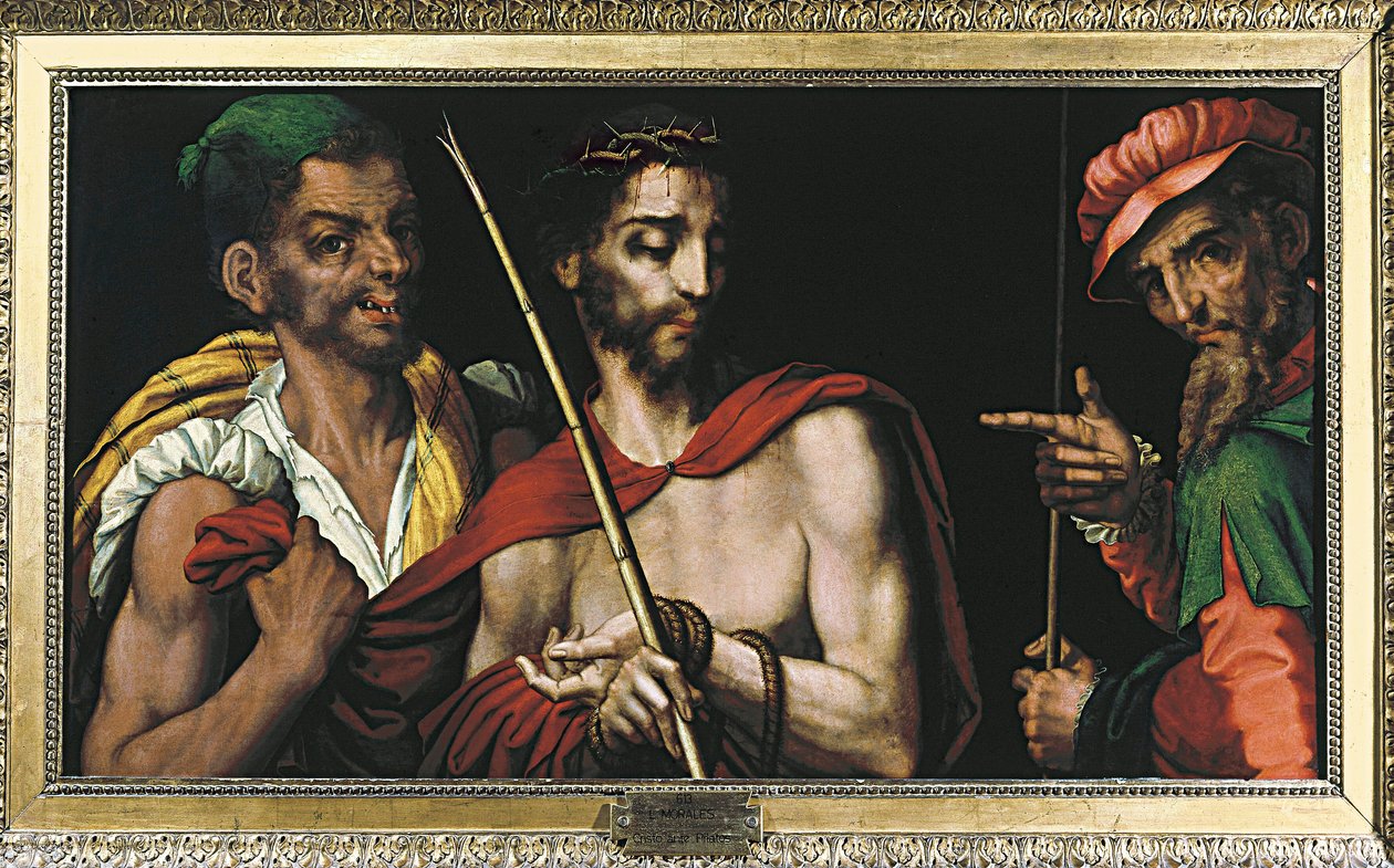 "Kristus før Pontius Pilatus (Pontius Pilatius)" Maleri af Luis de Morales (1515-1586) 1500-tallet af Luis de Morales