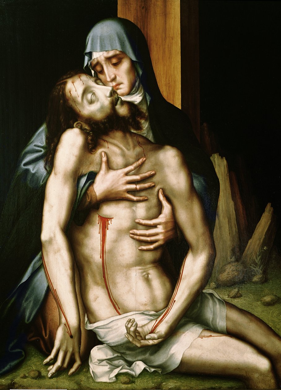 Pieta (olie på panel) af Luis de Morales