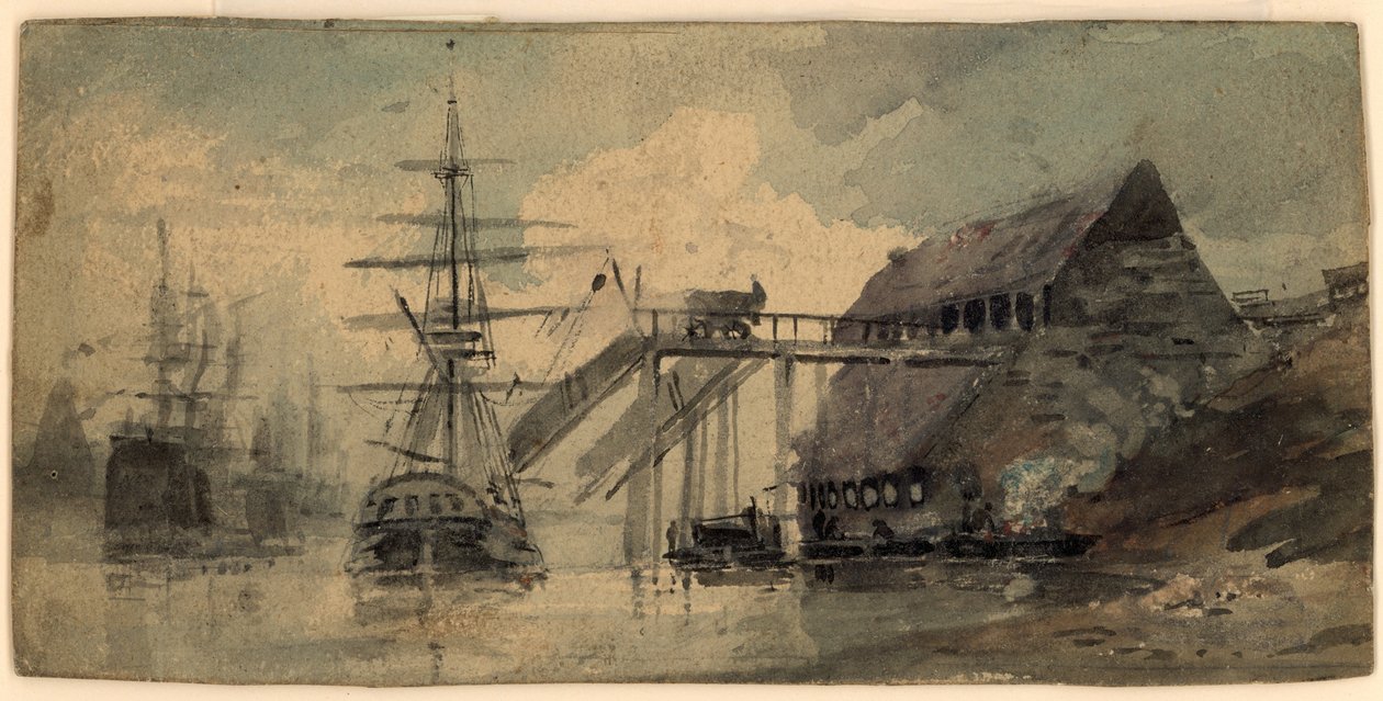 Coal Staiths on the Tyne (kropsfarve) af Luke Clennell