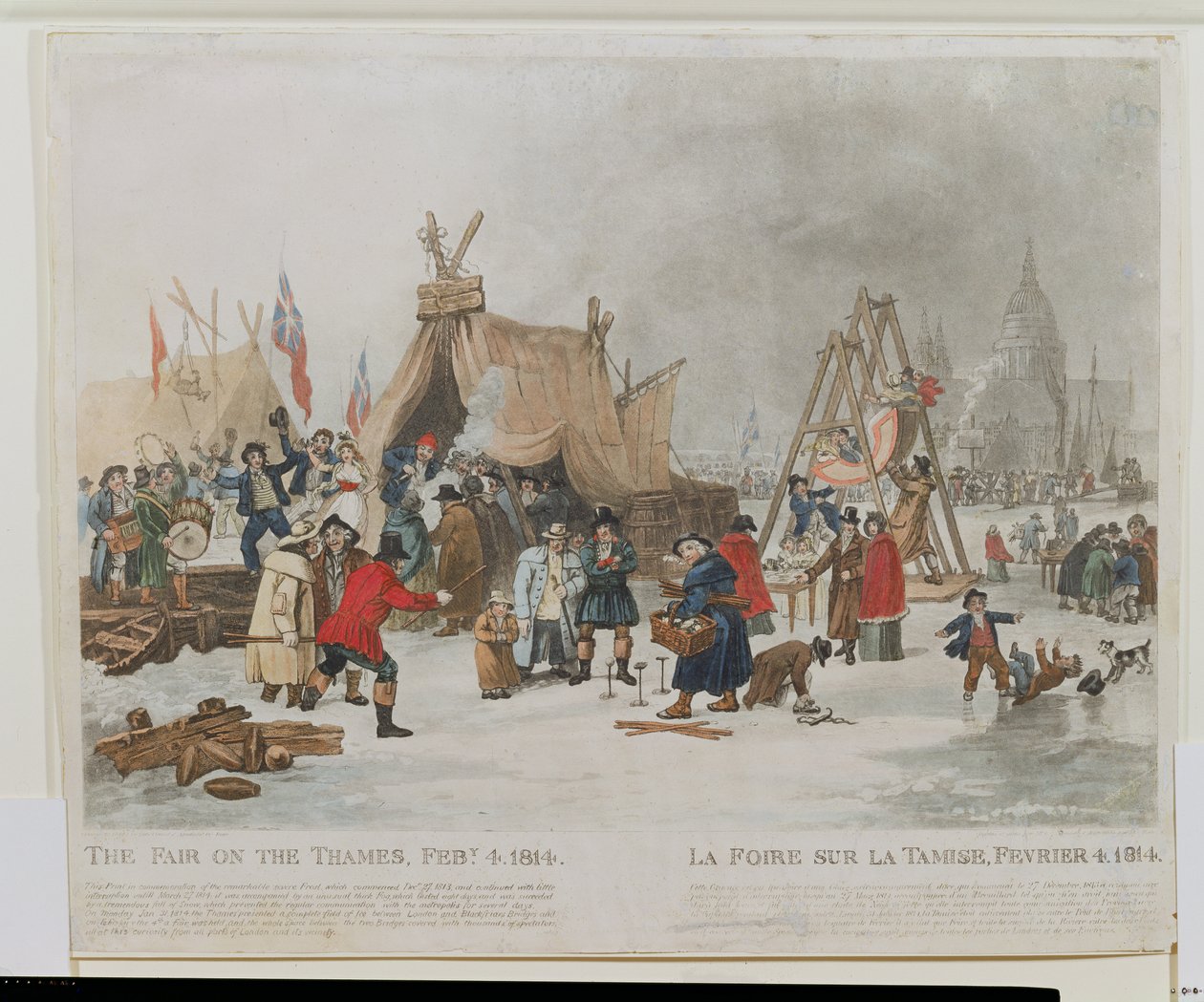 The Fair on Themsen, 4. februar 1814, indgraveret af Reeve (akvatint) af Luke Clennell