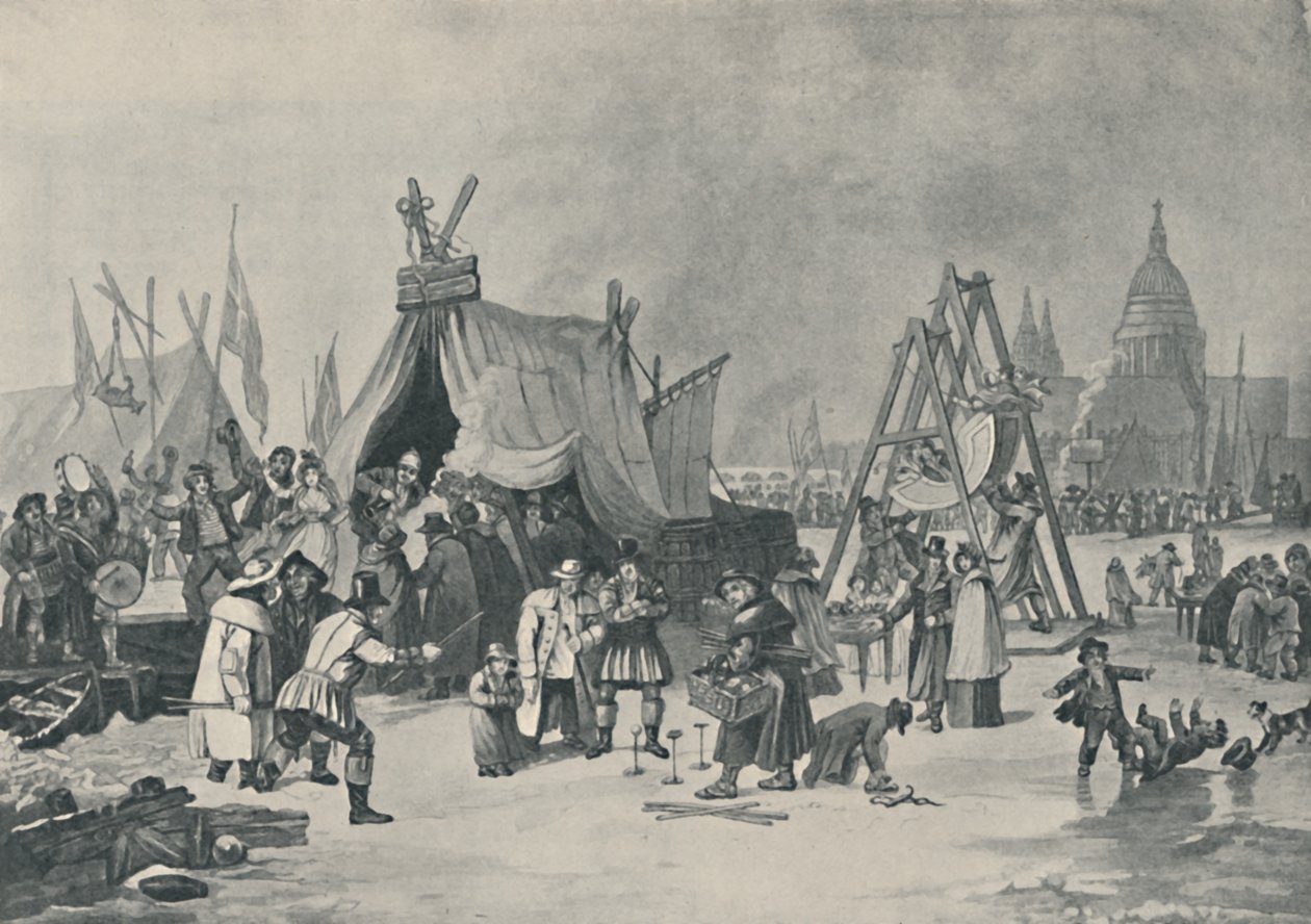 Messen på den frosne Thems, 1814, 1920 af Luke Clennell