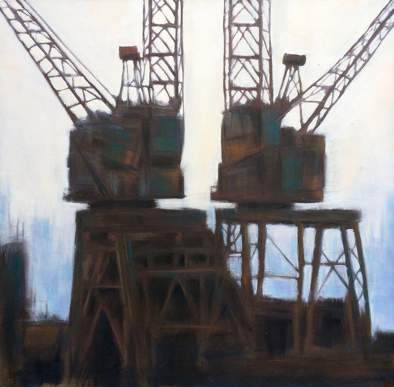 Battersea Brothers, 2011 (olie på lærred) af Luke M Walker