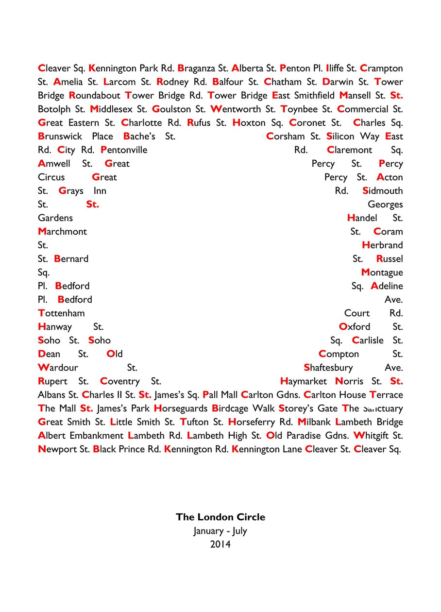 London Circle af Luke M Walker
