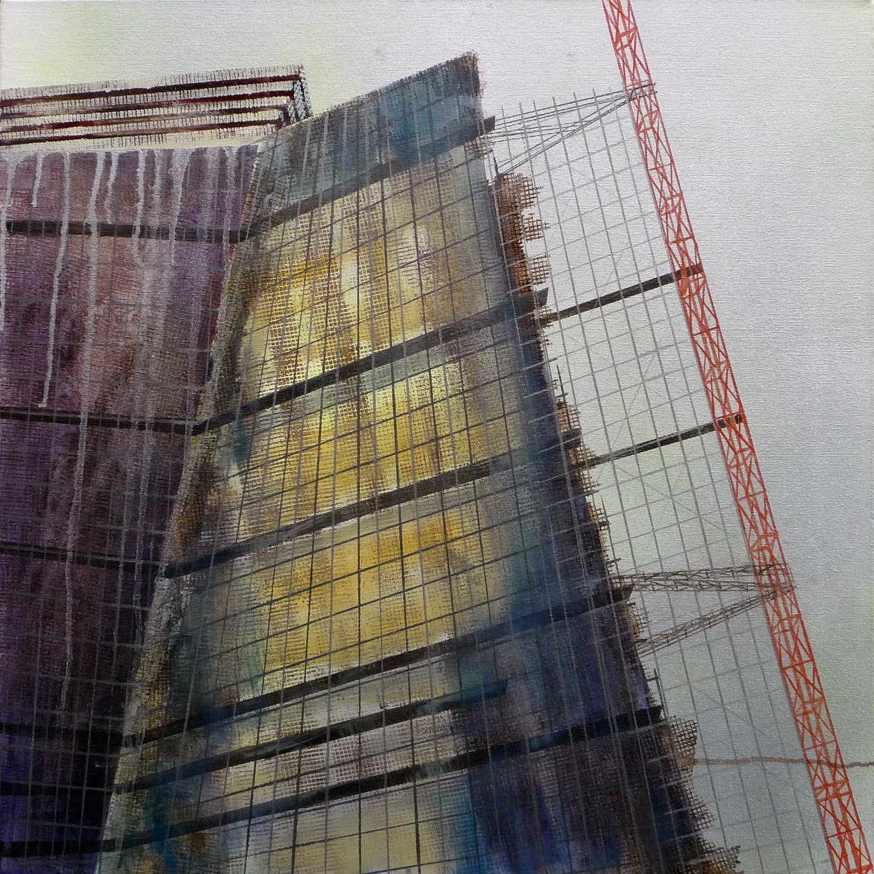 Metastruktur VIII, 2016 (olie på lærred) af Luke M Walker