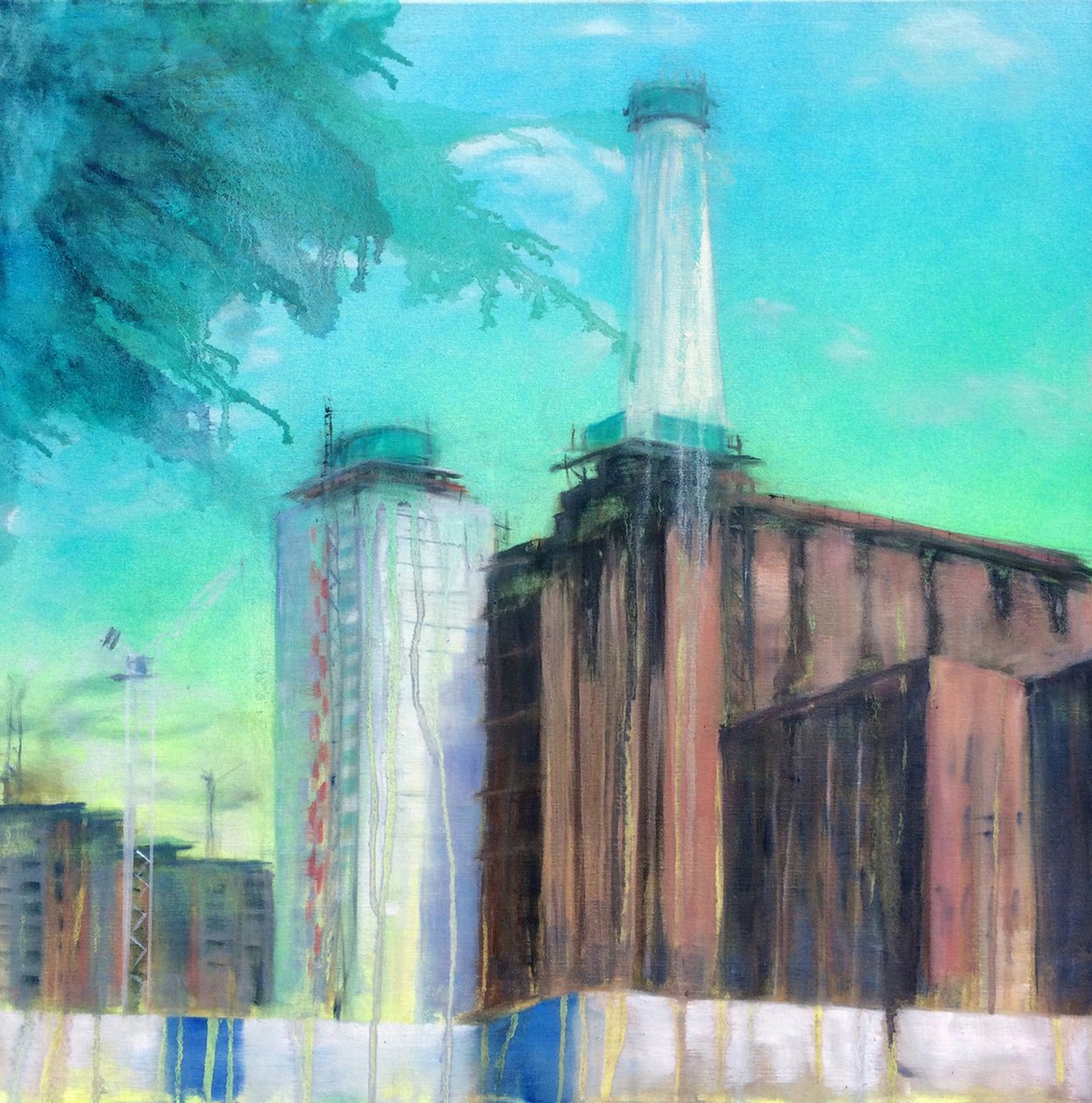 Work in Progress 9, 2015 (olie på lærred) af Luke M Walker