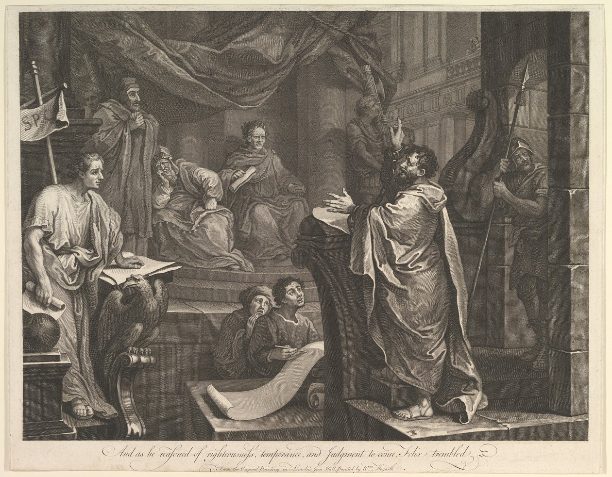 Paul Before Felix, 5. februar 1752. af Luke Sullivan
