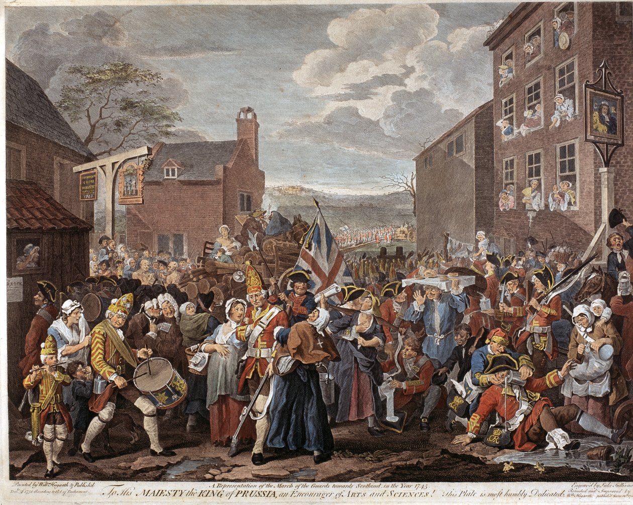 Gardernes march mod Skotland i år 1745 af Luke Sullivan