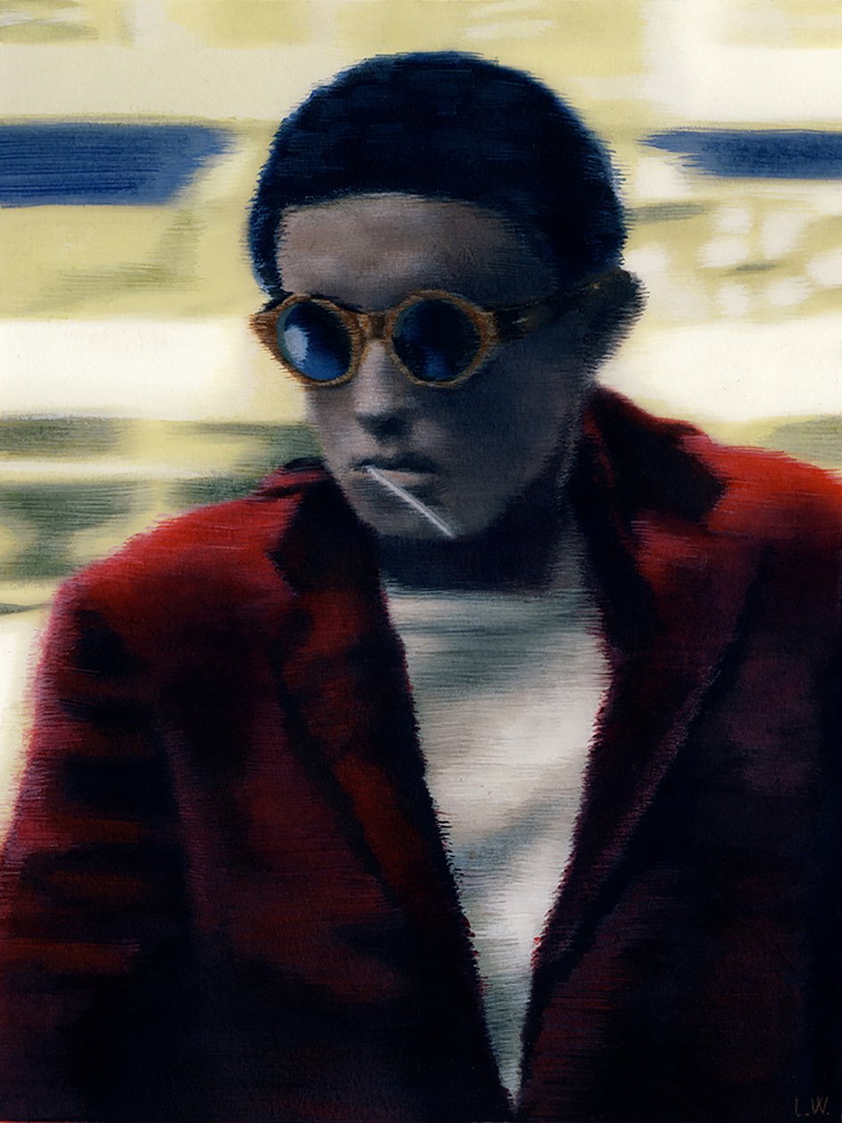 Solomon, ca. 2012 (akrylmaling på papir) af Luke Waller