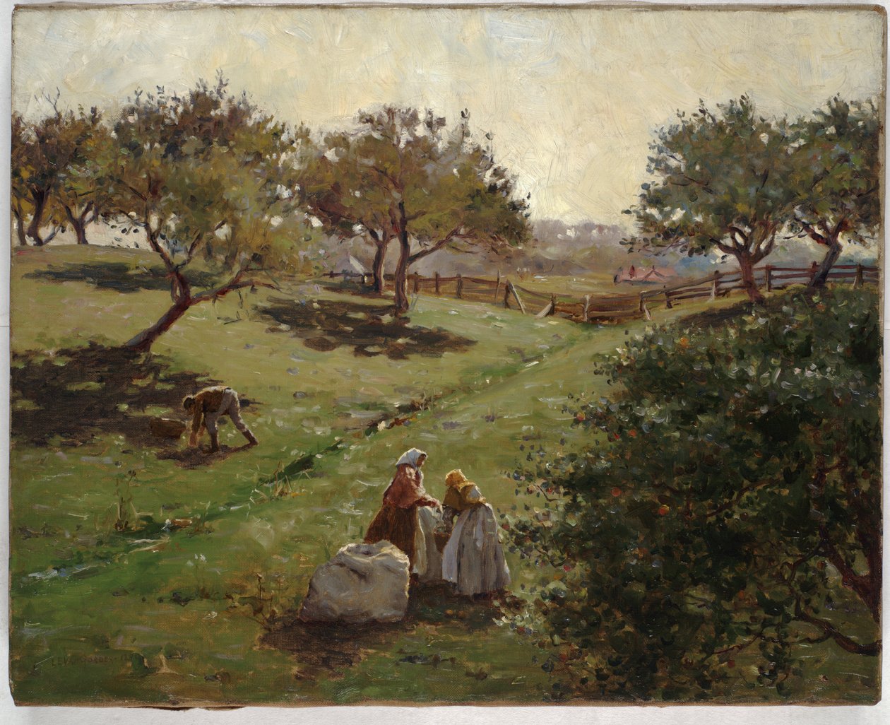 Æbleplantage, 1892 af Luther Emerson van Gorder