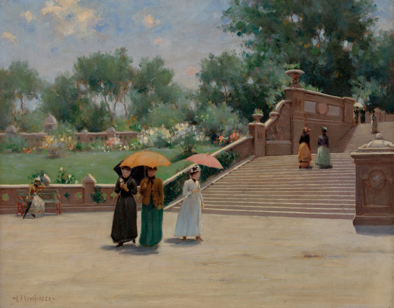 I parken, ca. 1894 (olie på lærred) af Luther Emerson van Gorder