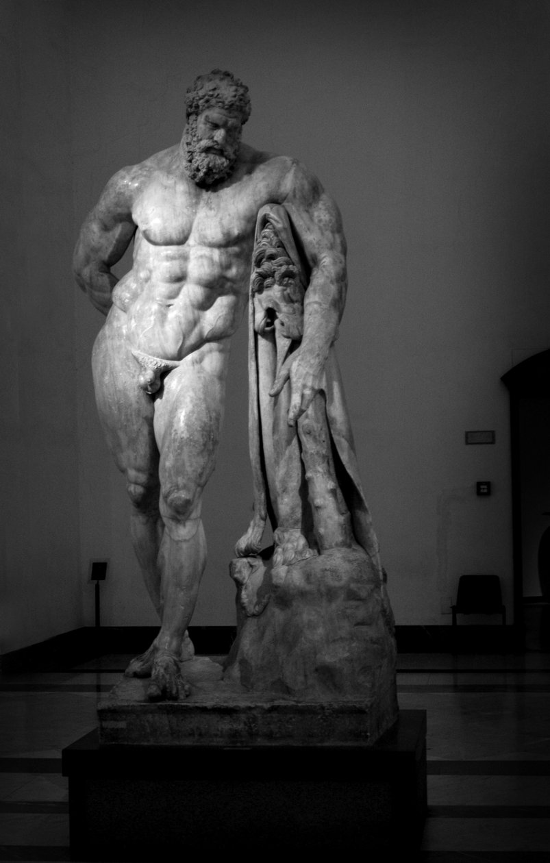 Farnese Hercules, romersk kopi af den græske original (marmor) af Lysippos (after)