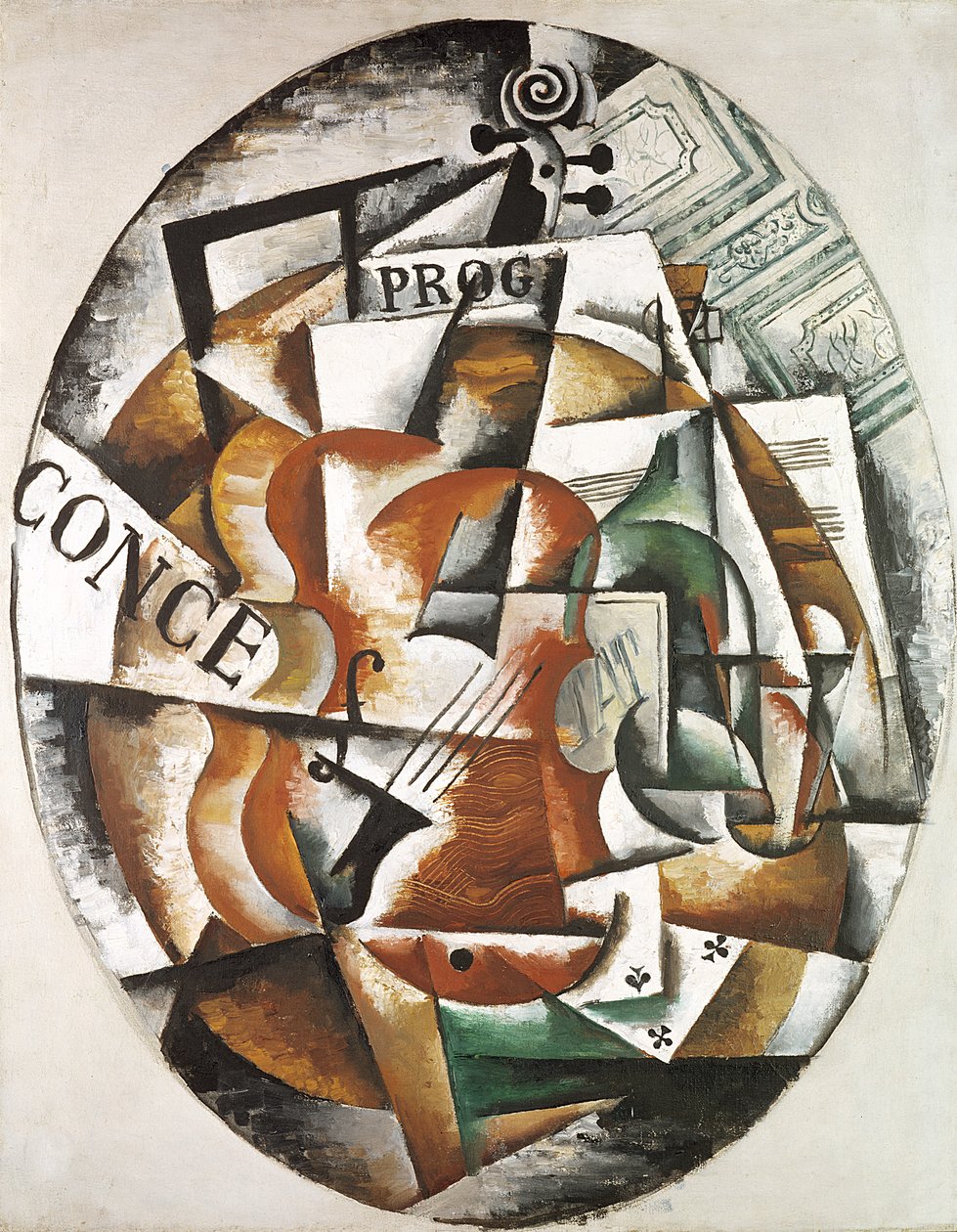 Violin, 1915 af Lyubov Sergeevna Popova