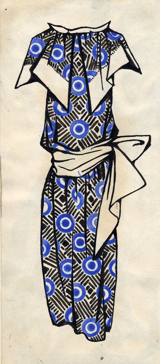 Design til en kjole, 1924. af Lyubov Sergeevna Popova