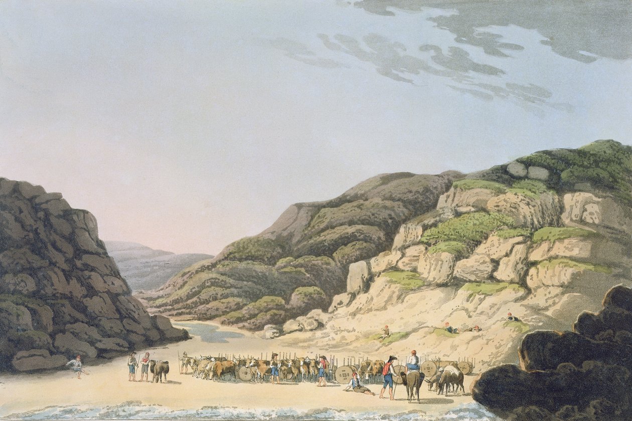 Bæk af Maceira, fra "Sketches of the Country, Character, and Costume, in Portugal And Spain Made During The Campaign, And On the Route Of The British Army, In 1808 and 1809", graveret af I. Clark, af M., Bradford