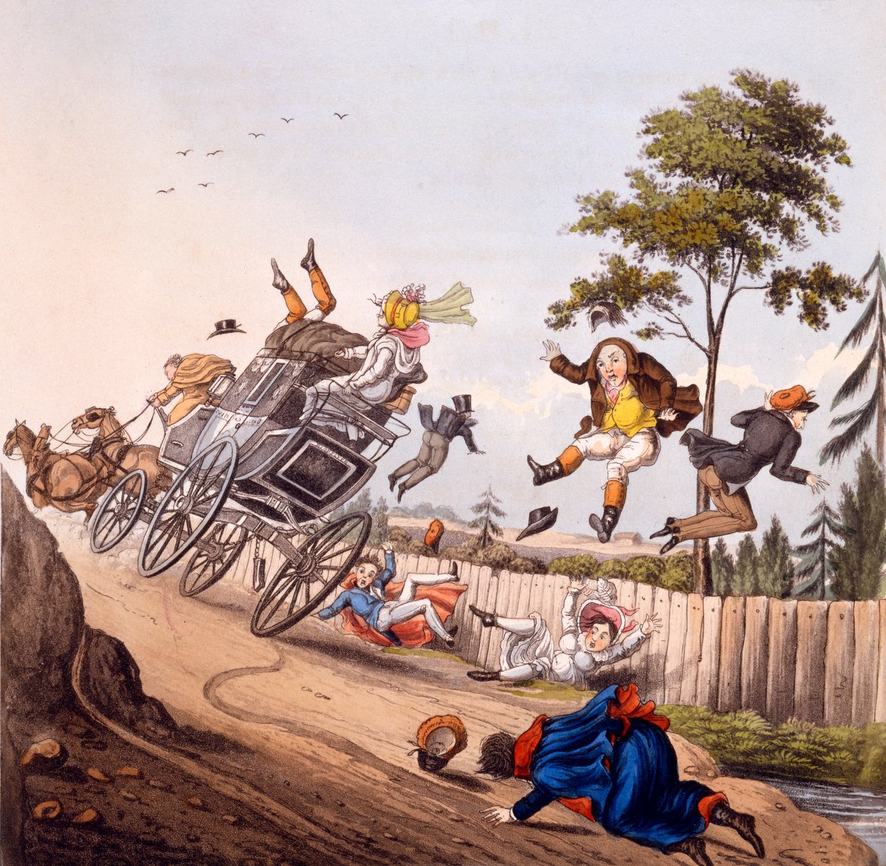Airy Nothings, eller scraps and naughts og odd-cum-shorts, i en circumbendibus hop, step og jump af Olio Rigmarole, tryk lavet af George Hunt, 1825 (håndfarvet gravering) af M. Egerton