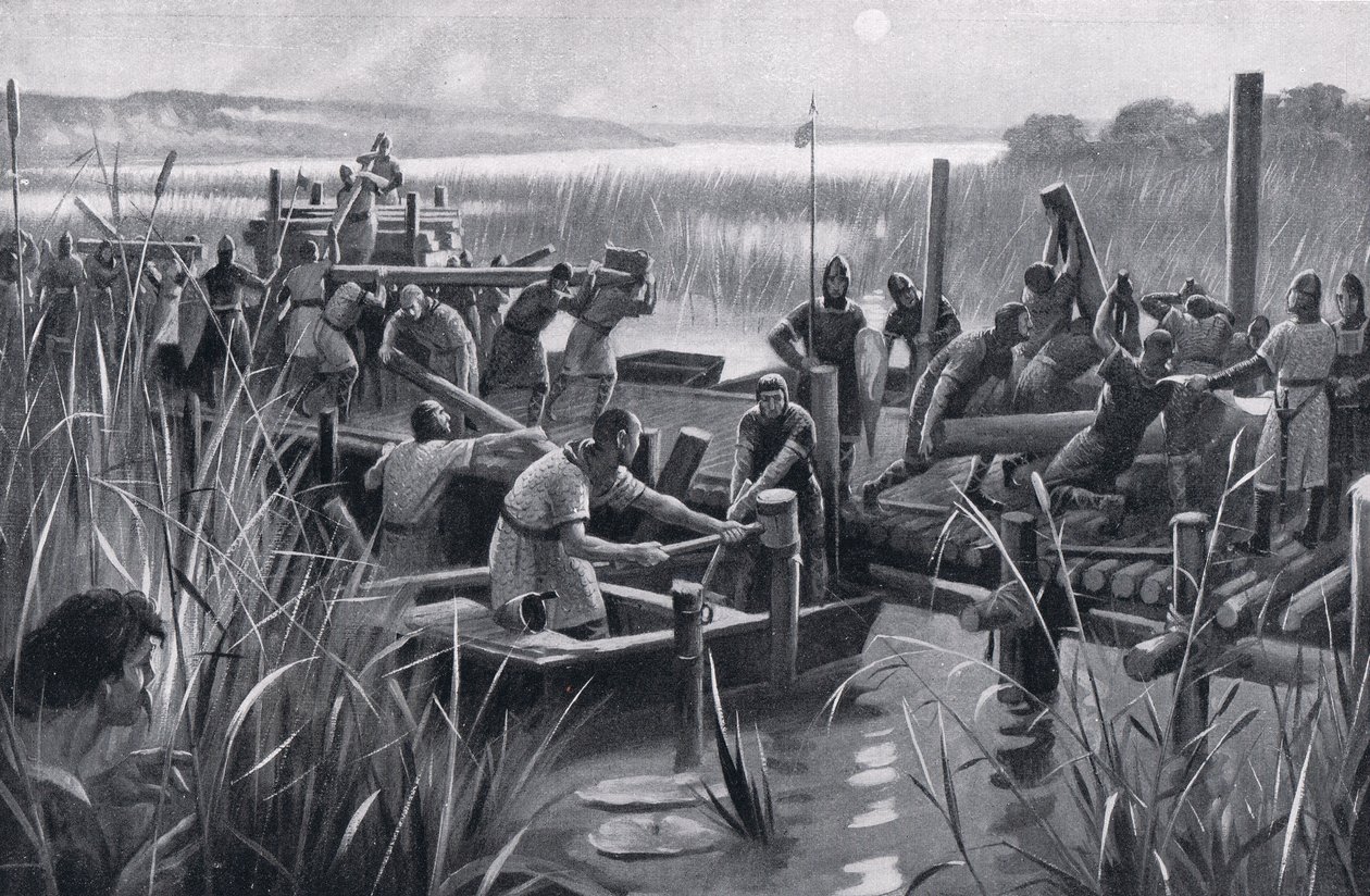 Bygningen af Williams dæmning ved Ely, 1920