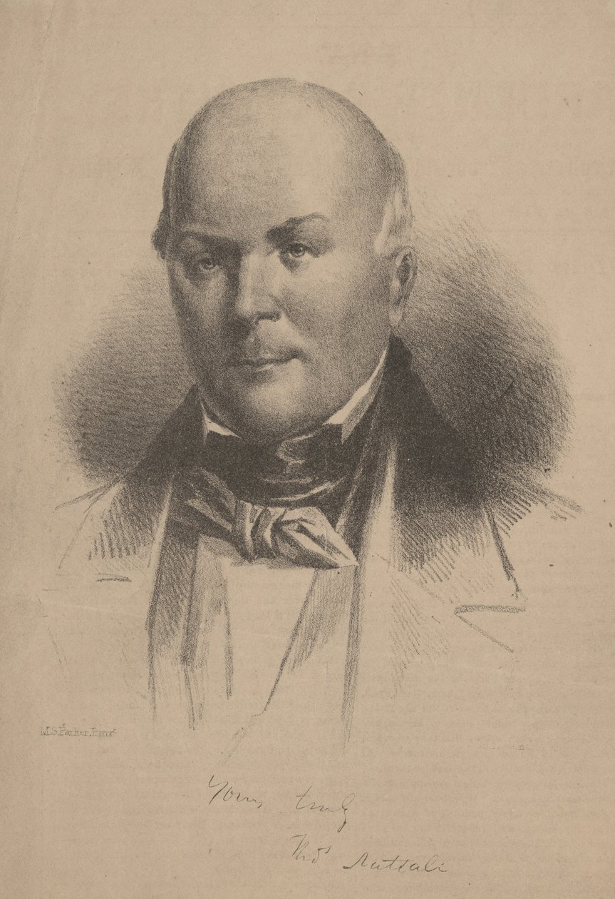 Thomas Nuttall, litho af L.N. Rosenthal, 1860 af M. S. Parker