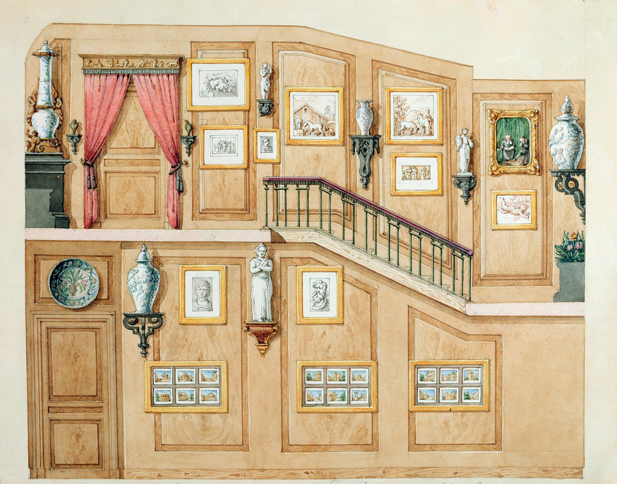 Trappe i rue Fortunee, hus købt af Balzac i 1847, 1851 af M. Santi
