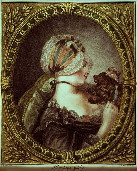 Provokerende troskab indgraveret af Louis Marin Bonnet (1743-93) af M.A. (after) Parelle