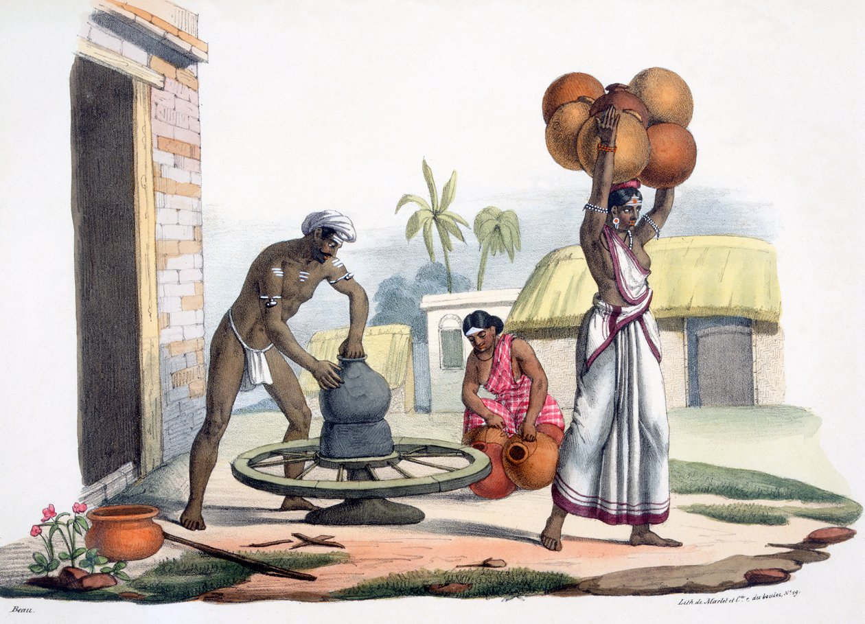 En keramiker, 1827-35 af M.E. Burnouf