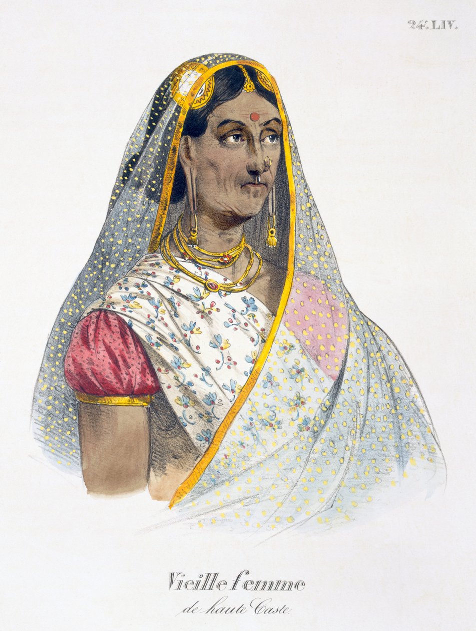 En gammel kvinde af høj kaste, 1827-35 af M.E. Burnouf