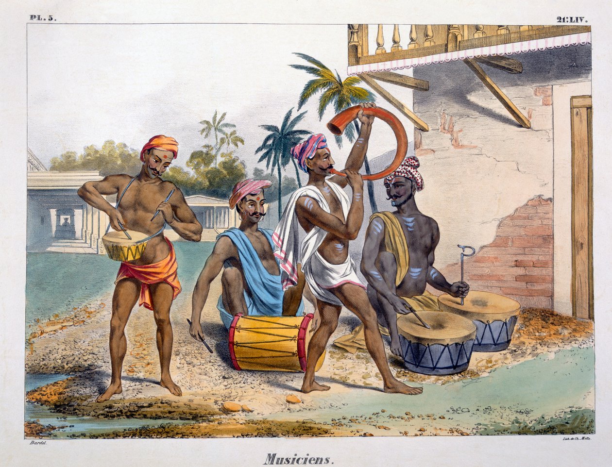 Musikere, 1827-35 af M.E. Burnouf