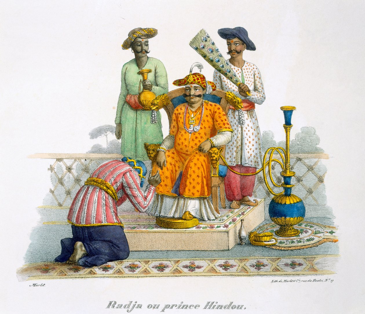 En raja eller hinduprins, 1827-35 af M.E. Burnouf