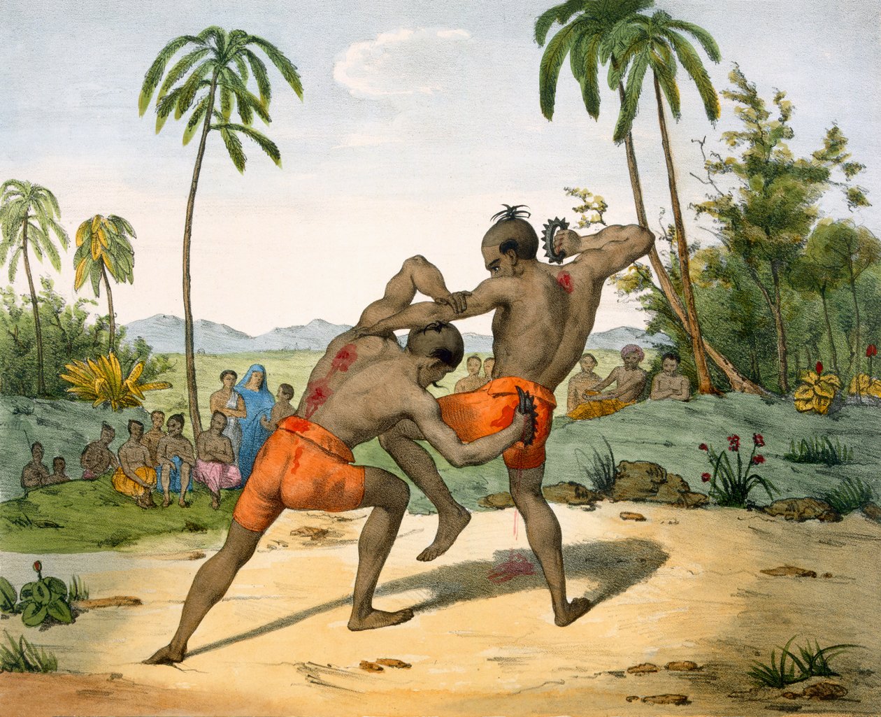 Brydere med våben, 1827-35 af M.E. Burnouf