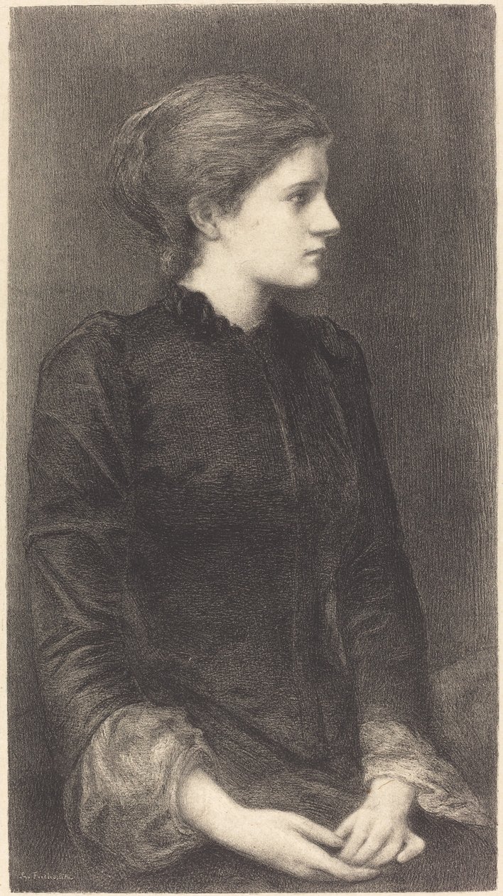 Fru Bonham af M.G. Fuchs after Sir Edward Coley Burne Jones