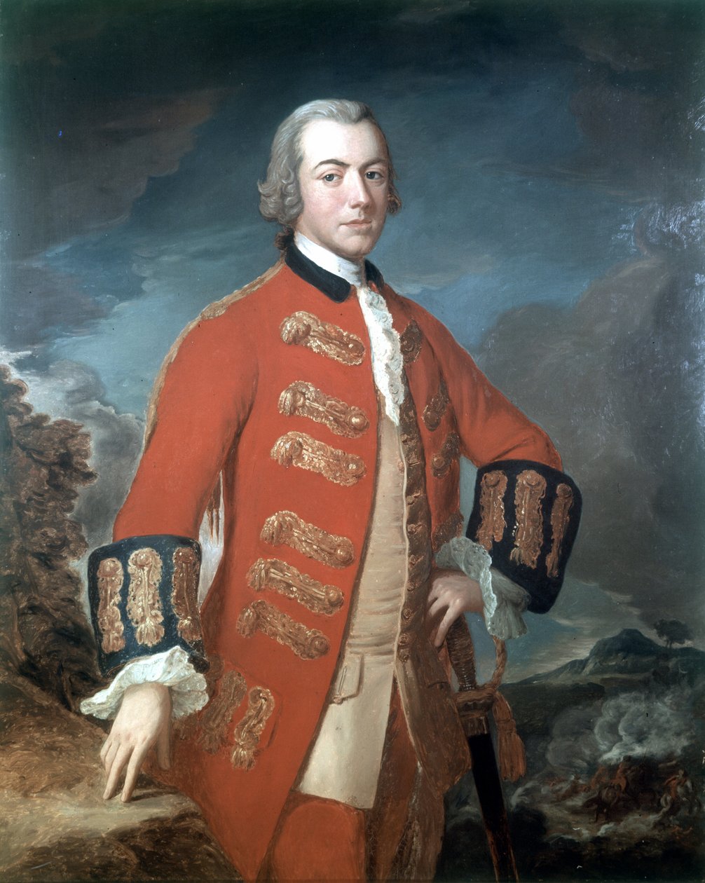 Kaptajn Henry Clinton (1730-1795) Første Regiment af Fodvagter, ca. 1758 af M.L Saunders