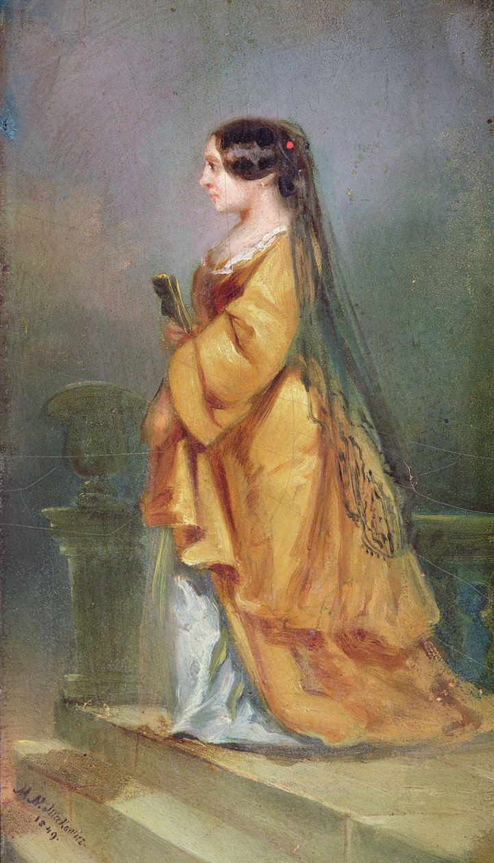 Portræt af George Sand (1804-76) 1849 af M.N. Makowicz