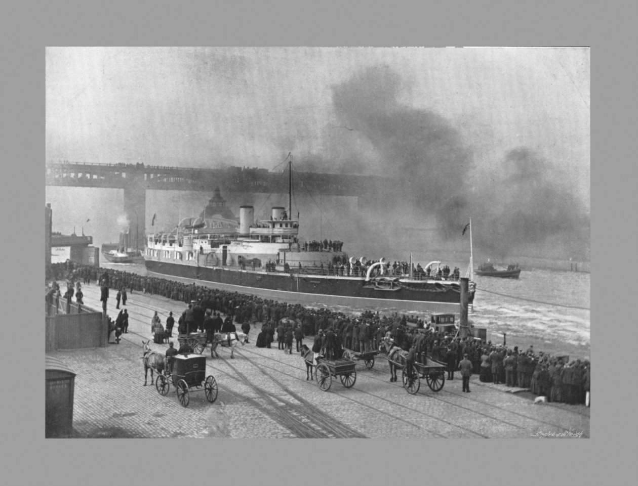 HMS Victoria i Newcastle-On-Tyne, c1887 af M. Aunty